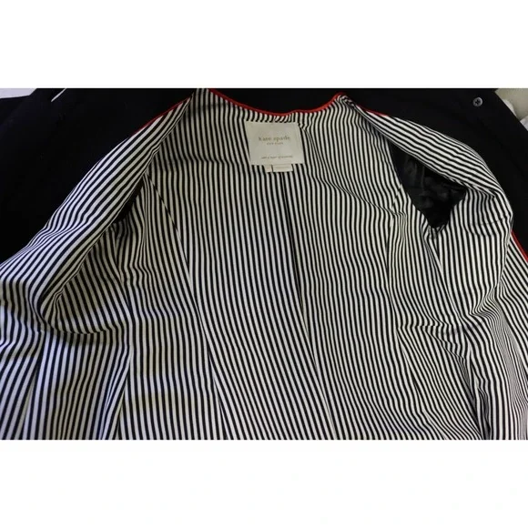 Kate Spade Coat Size Small Pea Coat Black Damaged (3) - Picture 10 of 10